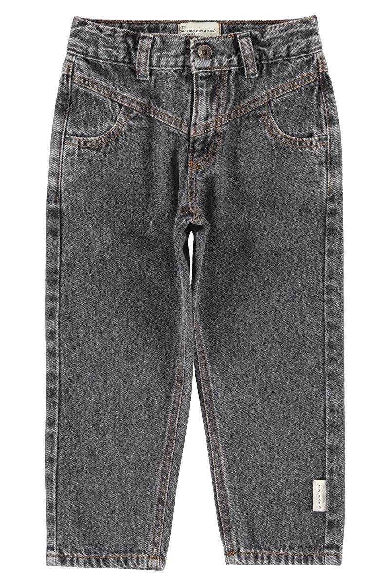 Piupiuchick,Trousers Washed Black Denim