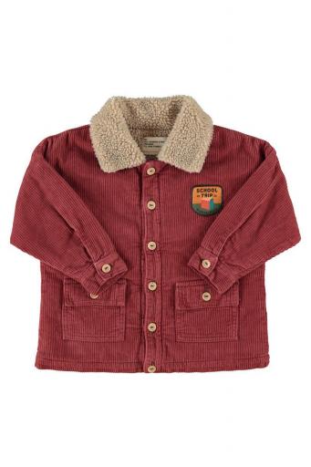 Piupiuchick,Jacket Bordeaux with "here We Go" Print
