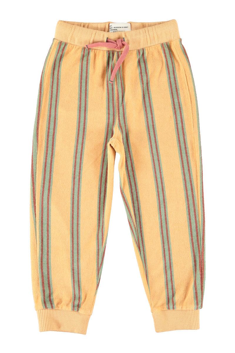 Piupiuchick,Jogging Pants Sand with Double Stripes