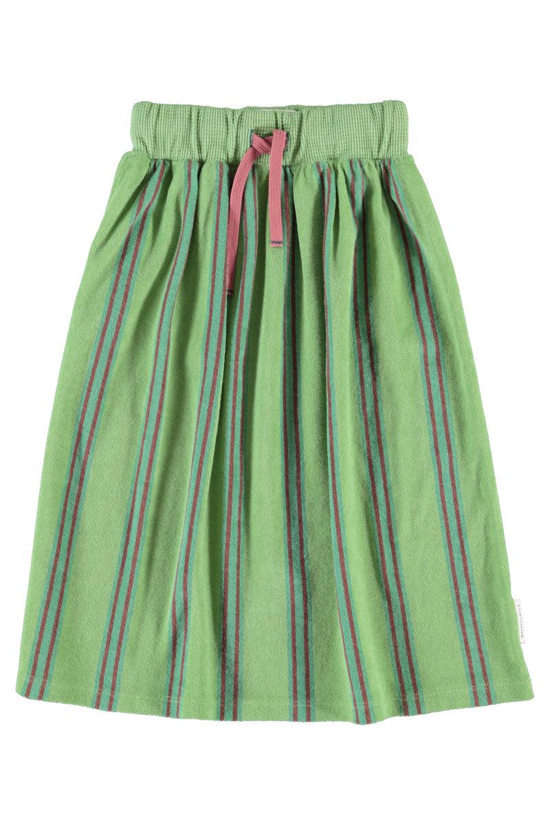 Piupiuchick,Long Skirt Green with Double Stripes
