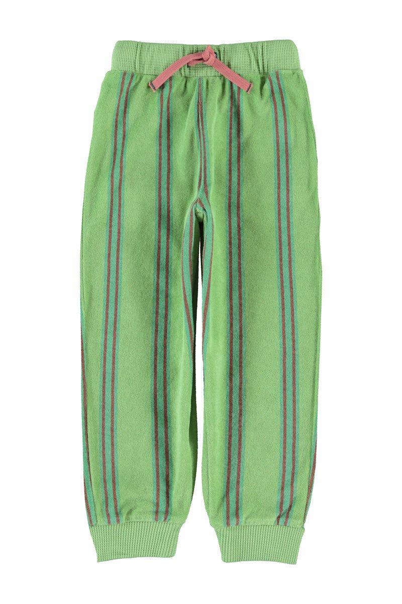 Piupiuchick,Jogging Pants Green with Double Stripes