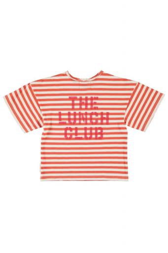 Piupiuchick,T'shirt Red & Ecru Stripes with Apple Print [2]