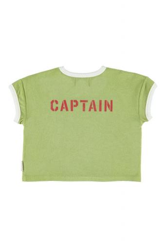 Piupiuchick,Terry Cotton T'shirt Green with Desk Lamp Print [2]