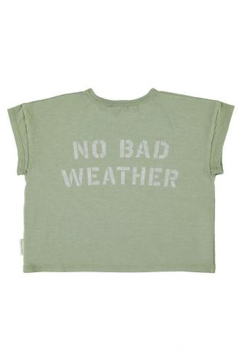 Piupiuchick,Tshirt Olive Green with Sun & Cloud Print [1]