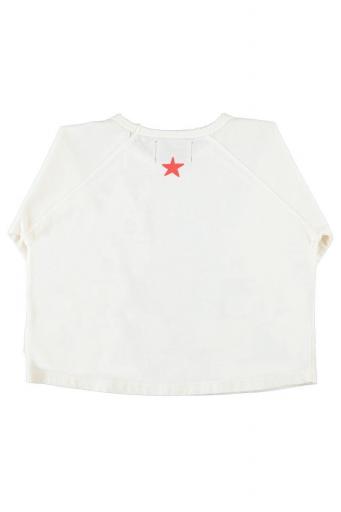 Piupiuchick,Longsleeve T'shirt Ecru with "here We Go" Print [1]