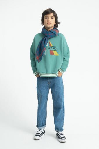 Piupiuchick,Sweatshirt Green with "here We Go" Print [2]