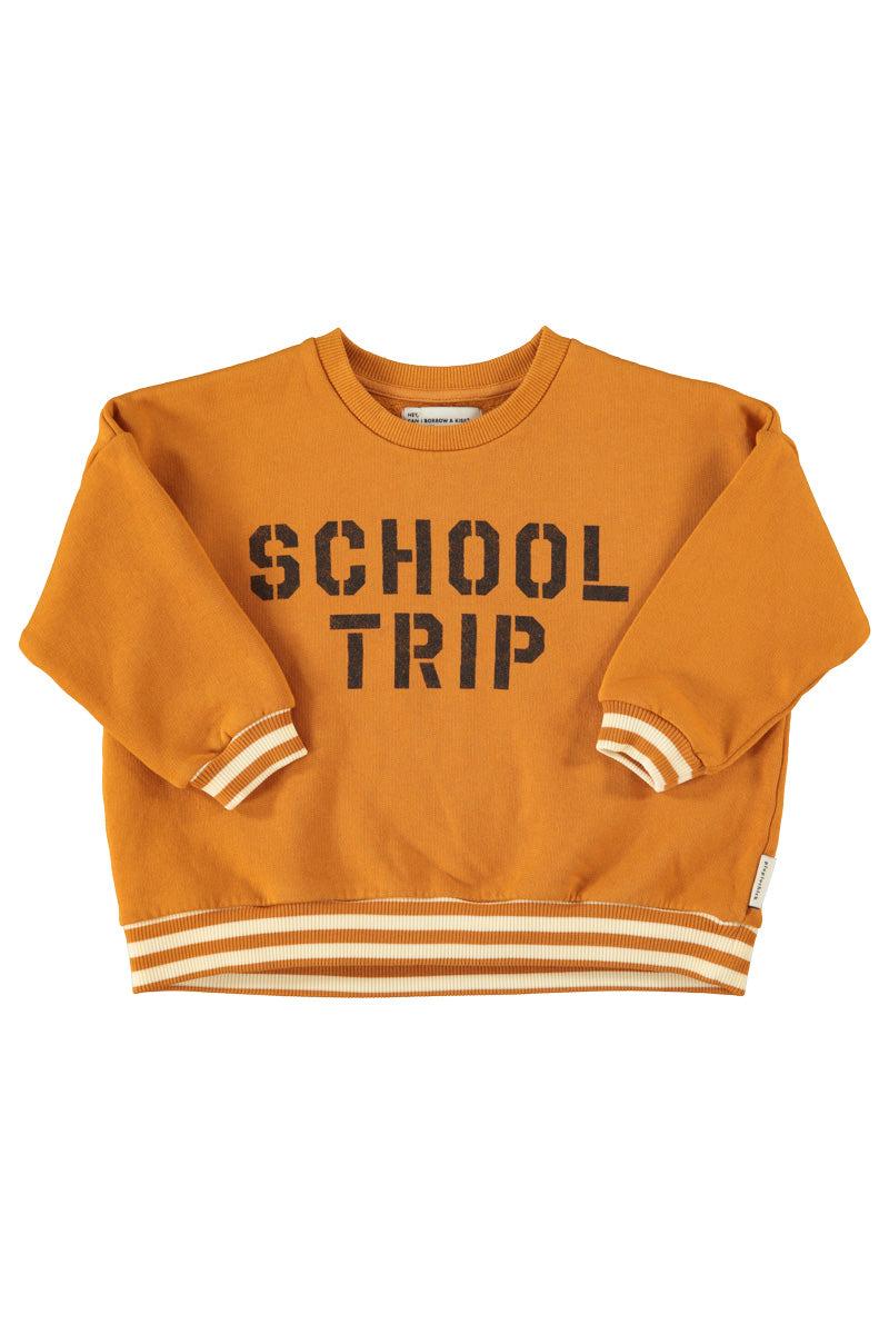 Piupiuchick,Sweatshirt Camel with "school Trip" Print