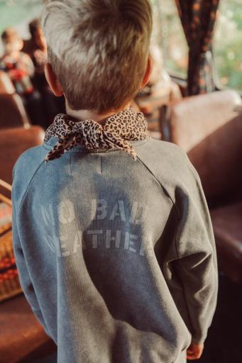 Piupiuchick,Sweatshirt Grey with Sun & Cloud Print [3]