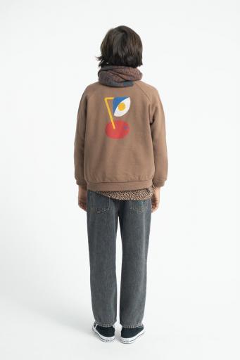 Piupiuchick,Sweatshirt Brown with "captain" Print [1]