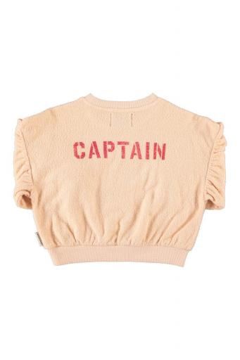 Piupiuchick,Sweatshirt Ballon Sleeves Light Pink with Desk Lamp Print [1]