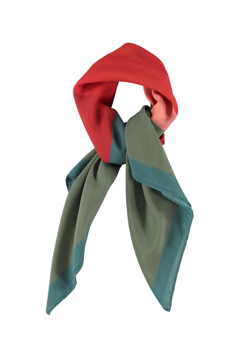 Piupiuchick,Chiffon Bandana Green with Multicolor Juice Box Print