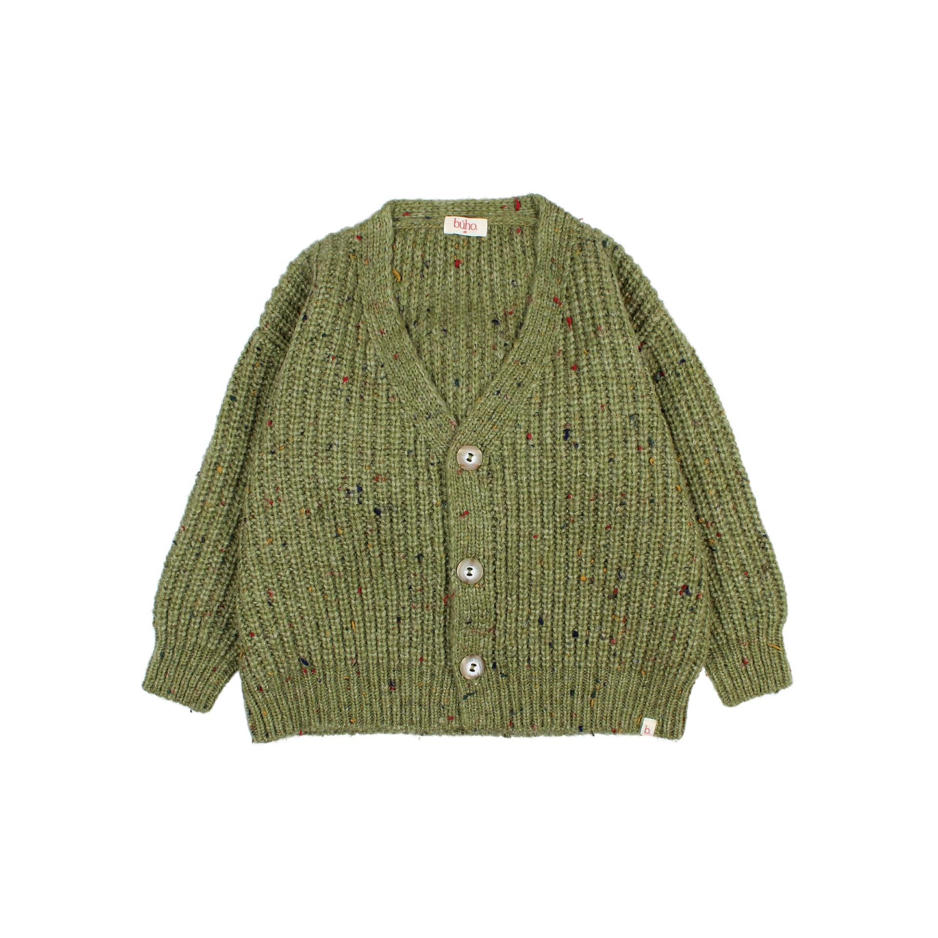 Búho,BOTONATO CARDIGAN,Green tea