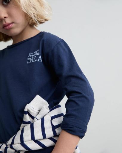 Búho,WHALE T-SHIRT,navy