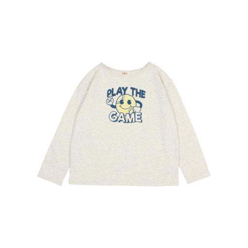 Búho,GAME T-SHIRT,ecru melange