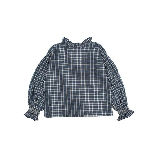 Búho,TARTAN BLOUSE,navy [1]