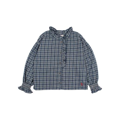 Búho,TARTAN BLOUSE,navy [2]