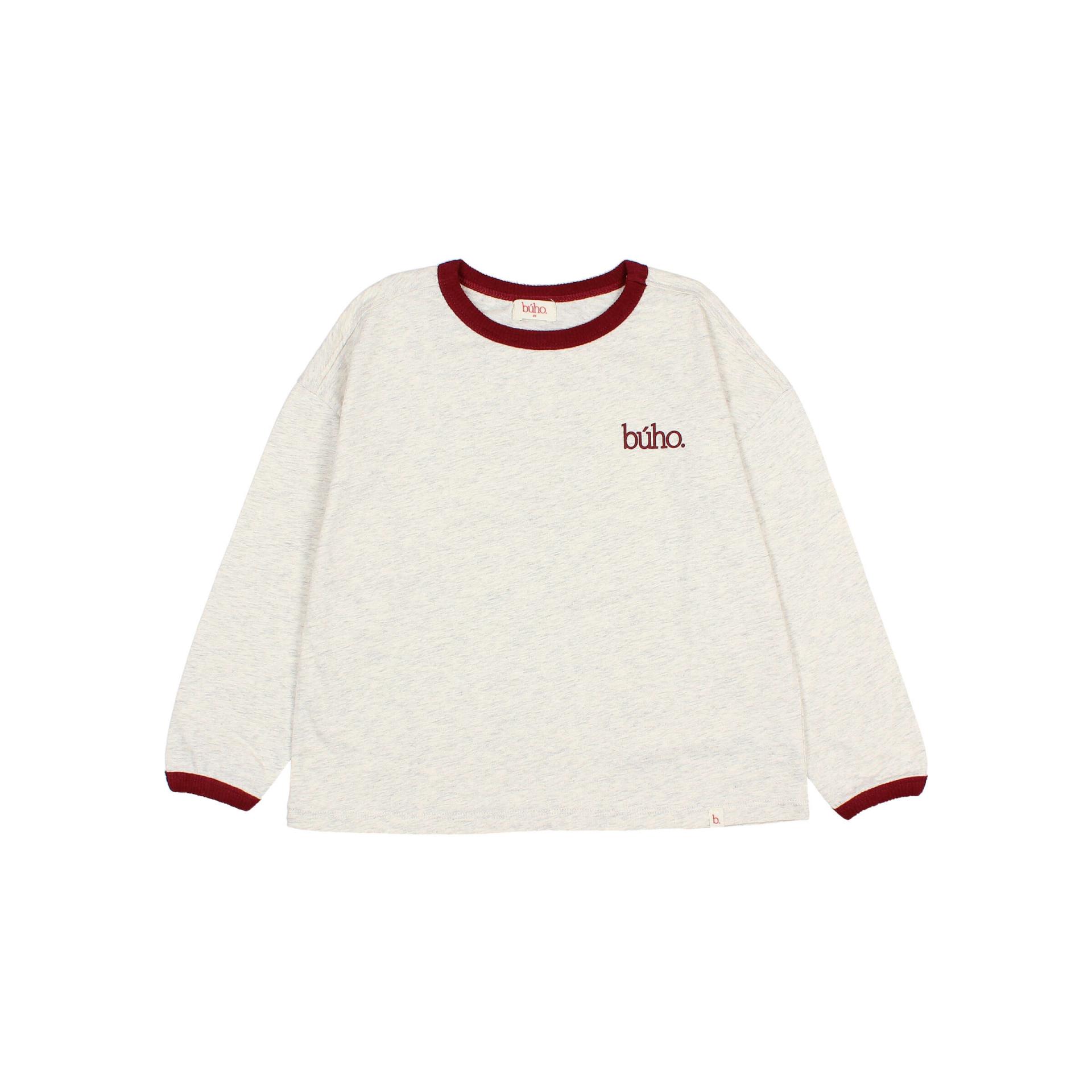 Búho,MELANGE T-SHIRT,pomegranate