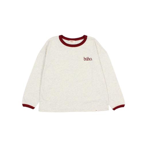 Búho,MELANGE T-SHIRT,pomegranate