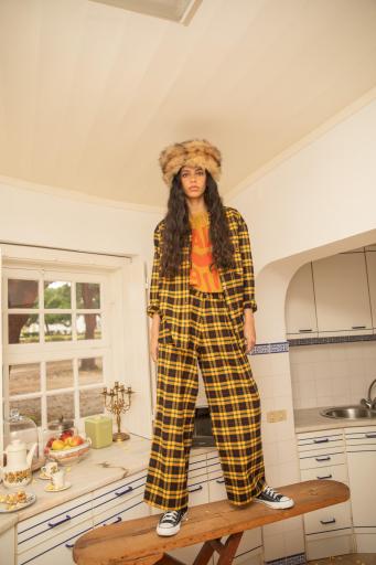 Sisters Department,Trousers | Yellow & black checkered [2]