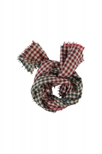 Sisters Department,Scarf | Red checkered w/ contrasting thread [0]