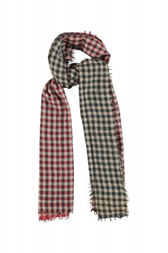Sisters Department,Scarf | Red checkered w/ contrasting thread [2]