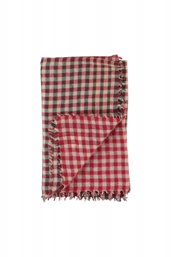 Sisters Department,Scarf | Red checkered w/ contrasting thread [1]