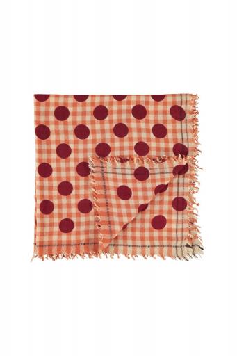 Sisters Department,Scarf | Orange checkered w/ polka dots [2]