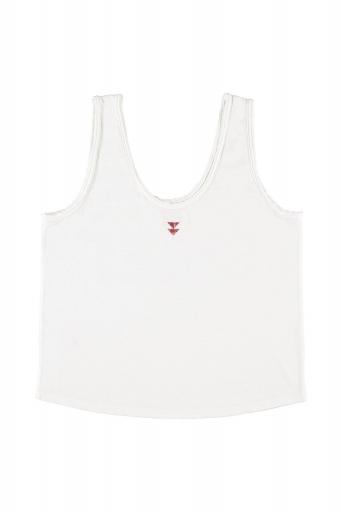 Sisters Department,Sleeveless top w/ v-neck | Ecru w/ "sweet" print  [2]