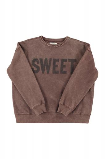 Sisters Department,Sweatshirt | Fadded brown w/ "sweet" print [0]