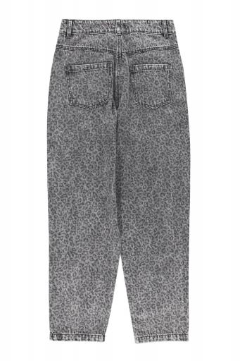 Sisters Department,Trousers | Washed black denim w/ animal print [1]