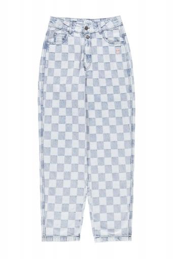 Sisters Department,Trousers| Blue checkered denim