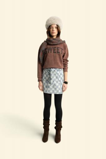 Sisters Department,Short skirt | Blue checkered denim [2]
