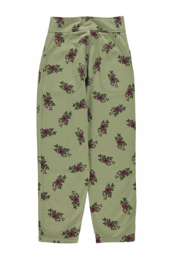 Sisters Department,Trousers | Olive green w/ flowers  [1]