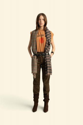 Sisters Department,Trousers | Brown w/ zebra print [1]