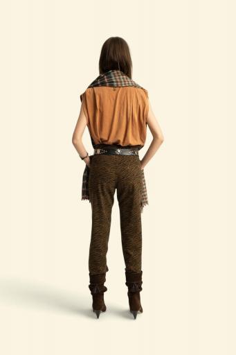 Sisters Department,Trousers | Brown w/ zebra print [3]