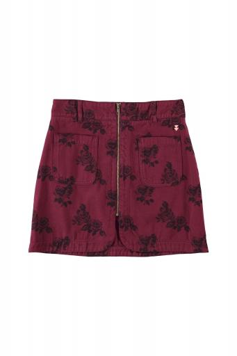 Sisters Department,Short skirt | Bordeaux w/ black roses [0]