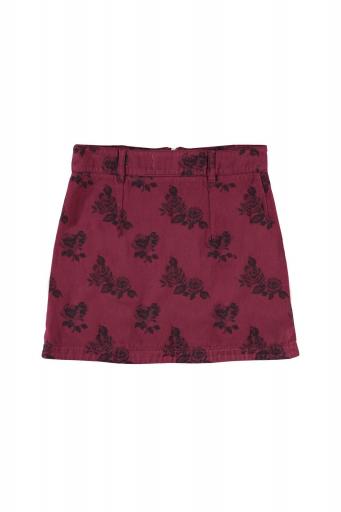 Sisters Department,Short skirt | Bordeaux w/ black roses [1]