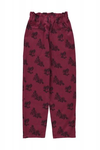 Sisters Department,Trousers |  Bordeaux w/ black roses  [2]