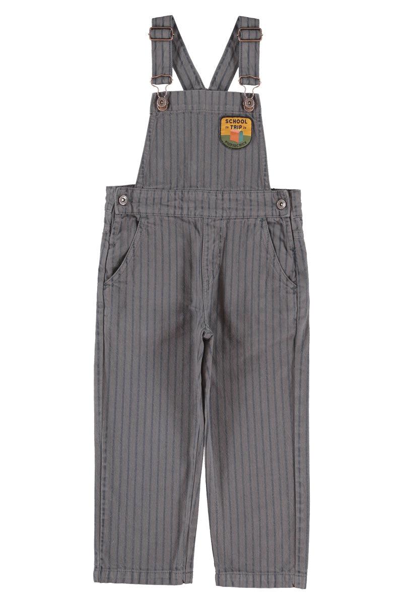 Piupiuchick,Dungarees Grey with Black Stripes
