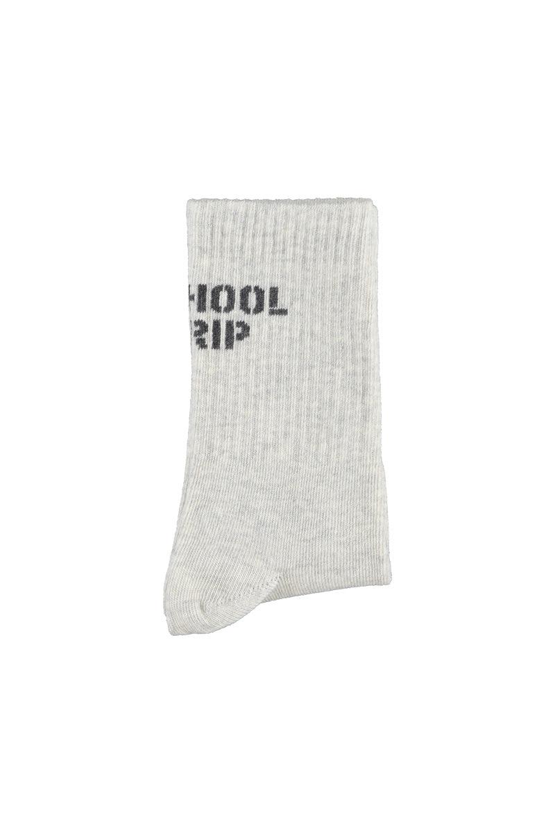 Piupiuchick,Socks Light Grey with "School Trip"