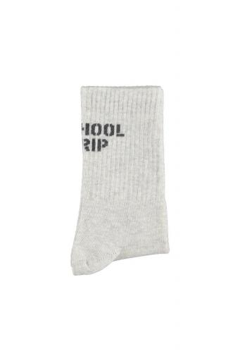 Piupiuchick,Socks Light Grey with "School Trip" [0]