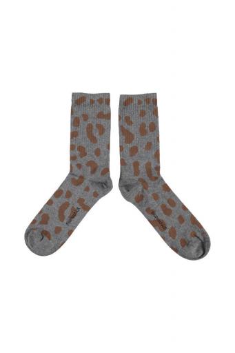 Piupiuchick,Socks Grey with Animal Print [1]
