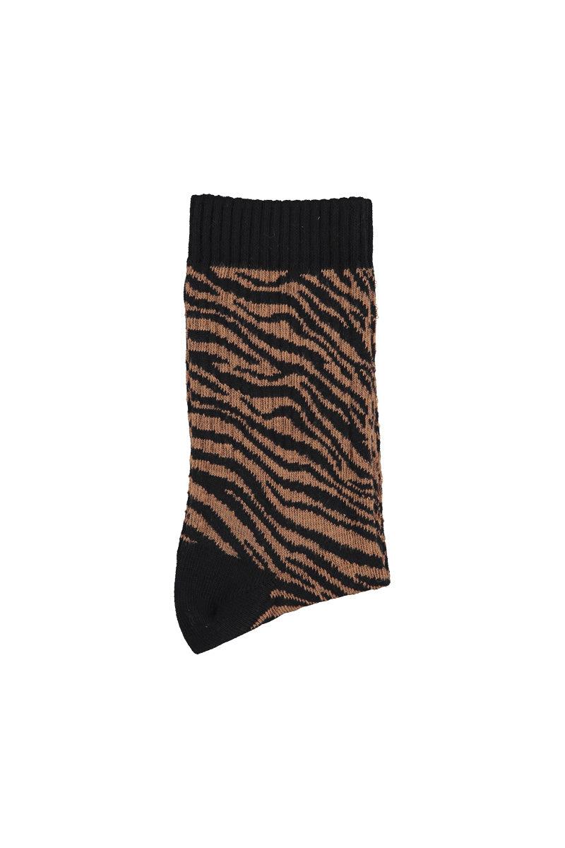 Piupiuchick,Socks Camel with Zebra Print