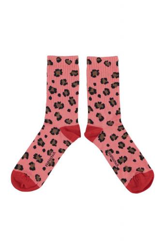 Piupiuchick,Socks Pink with Animal Print [1]