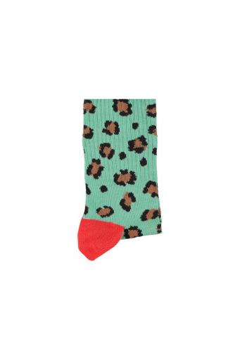Piupiuchick,Socks Green with Animal Print