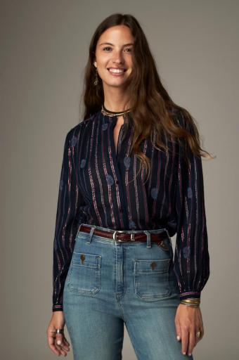 Maison Hotel,Mina Blouse Stripe Berry [3]