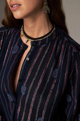 Maison Hotel,Mina Blouse Stripe Berry [1]