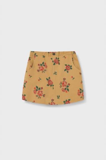 Cozmo,cross stitch floral twill skirt