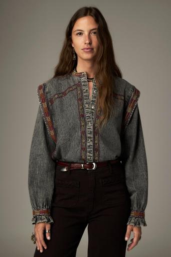Maison Hotel,Edith Blouse Hamptons Grey [0]