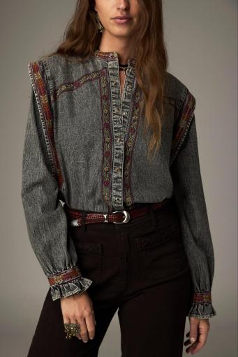 Maison Hotel,Edith Blouse Hamptons Grey [1]